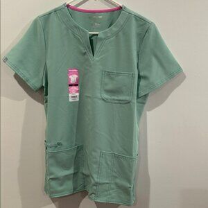 Scrubstar  Seasonal Notch Collar Top Size Small